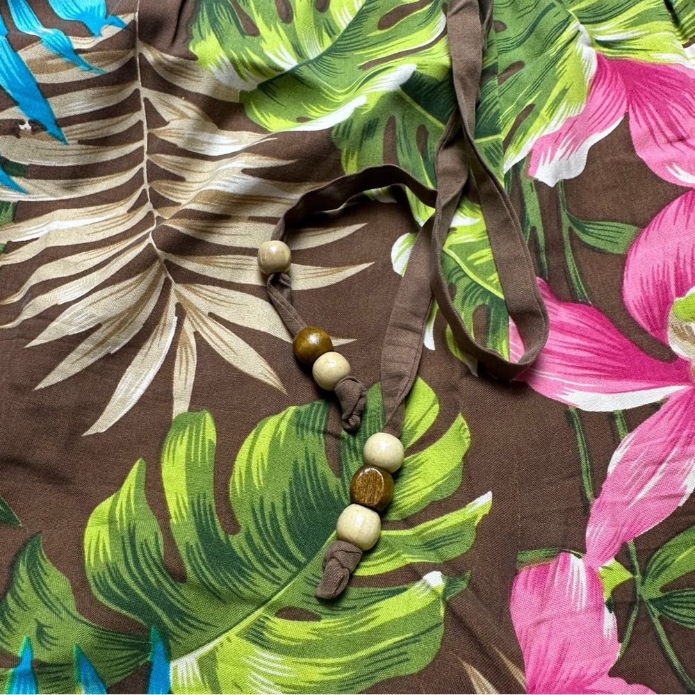 Tropical Silk Resort Pants | Wide Leg Drawstring · Bamboo Traders - Picture 3 of 13